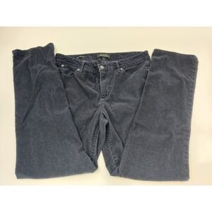 Talbots Flawless Womens Five Pocket Straight Leg Corduroy Pants Navy Blue Size 8